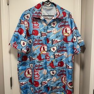 St. Louis Cardinals Blue Graphic Men's Shirt